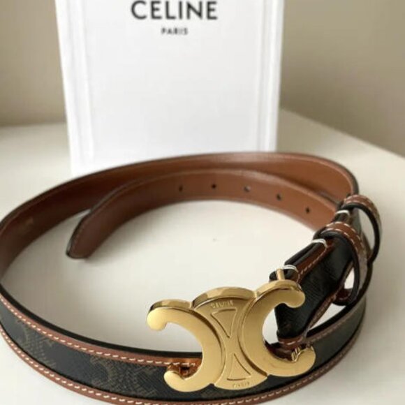 Celine Triomphe Belt 25mm 90cm - Picture 5 of 6